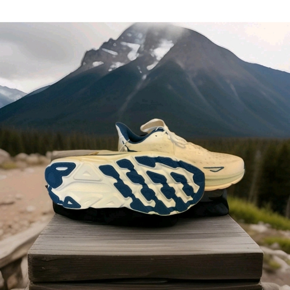 Men’s Hoka White and Blue Athletic Sneakers - Picture 3 of 4